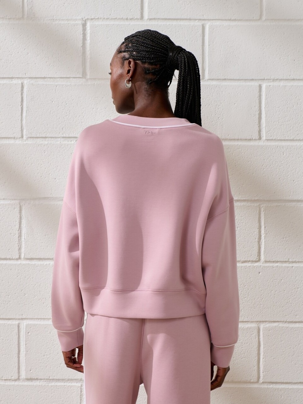 ABERCROMBIE YPB neoKNIT V-Neck Mauve XL - Picture 8 of 13
